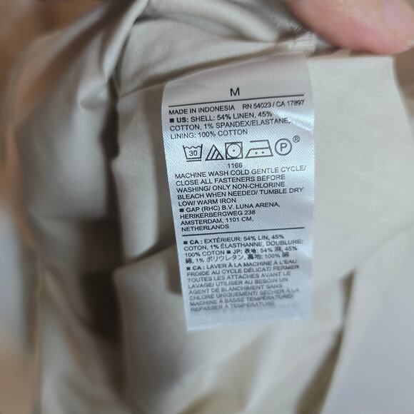 NWT Banana Republic Linen Blend Square Neck Dress Sz M Beige Shift Neutral $110 - Picture 11 of 11